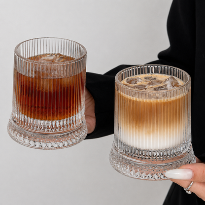 Premium Striped Design Drink Glass