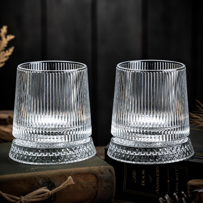 Premium Striped Design Drink Glass