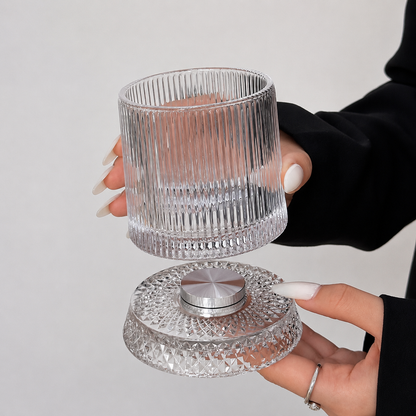 Premium Striped Design Drink Glass