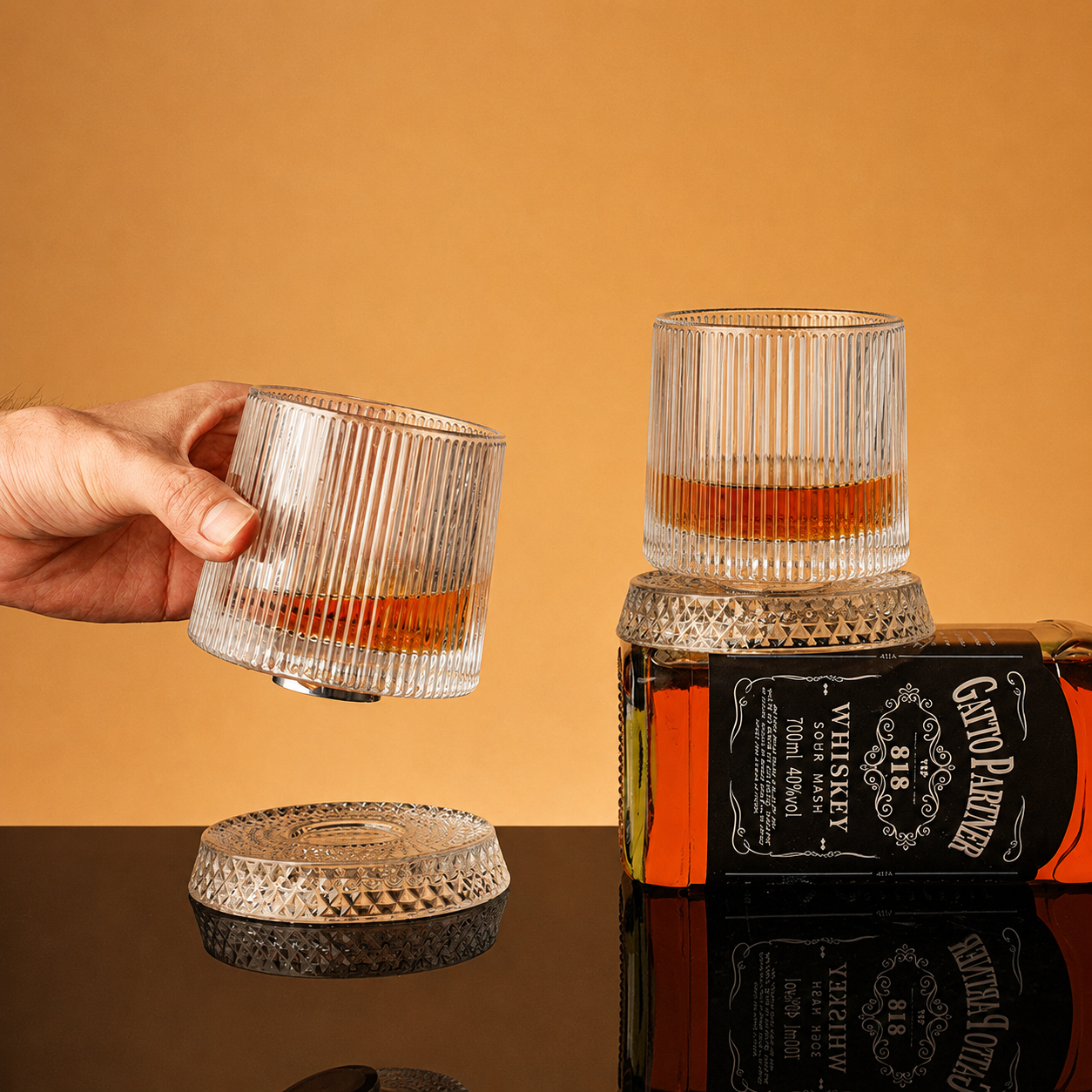 Premium Striped Design Drink Glass