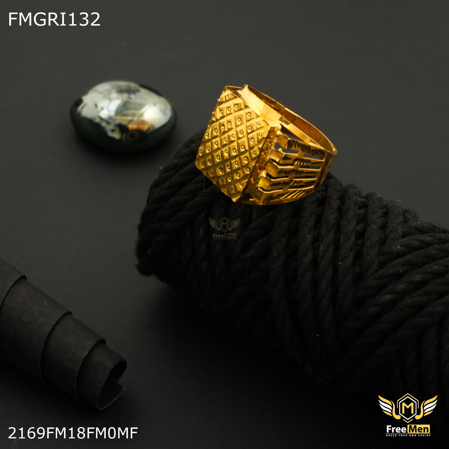 1gm Box Gold plated ring for men - FMGRI132