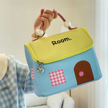Cute Little House Design Make up Bag