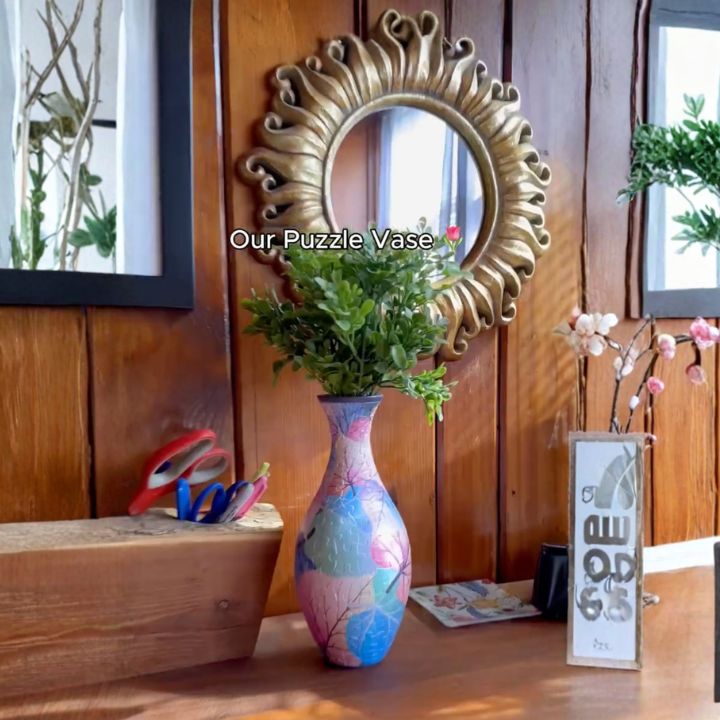 PuzzleCraft Decorative Flower Vase