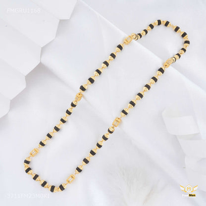 AD box with Golden Cap Rudraksha mala For Men - FMGRU1168
