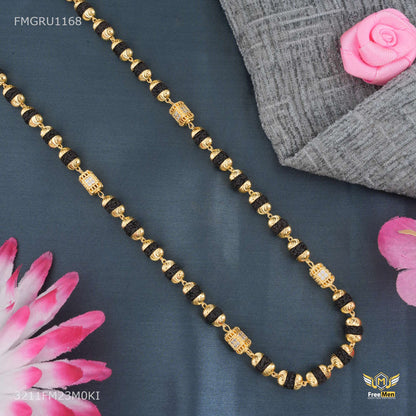 AD box with Golden Cap Rudraksha mala For Men - FMGRU1168