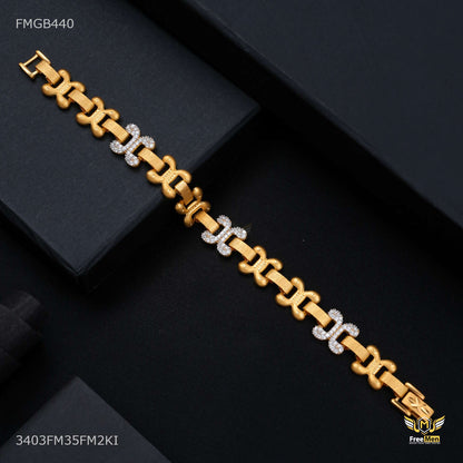AD Butterfly Gold Plated Bracelet  for Men - FMGB440