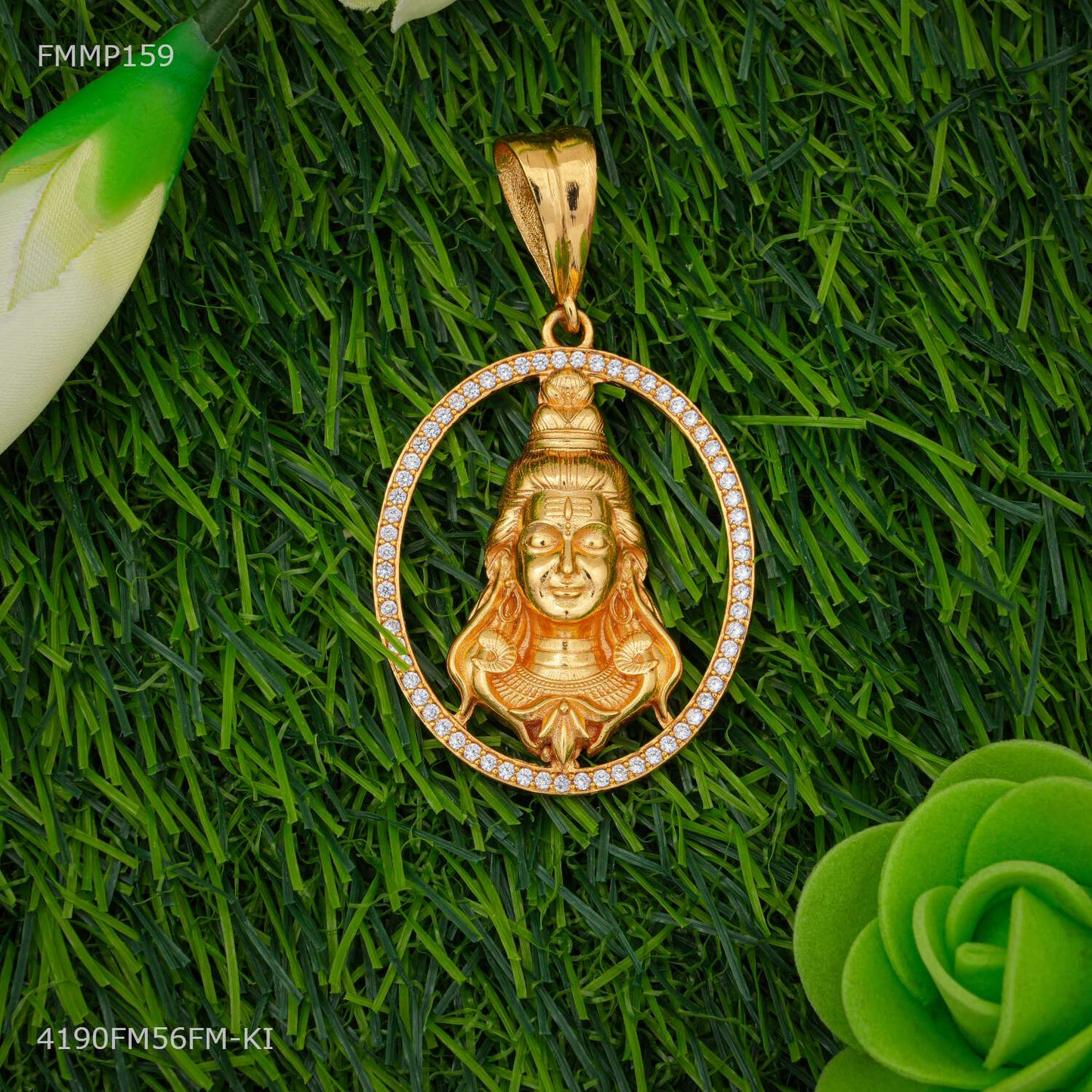 AD with Mahadev Face Pendent for Men - FMMP159
