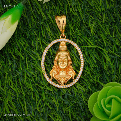 AD with Mahadev Face Pendent for Men - FMMP159