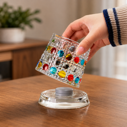 Diamond Swirl Rotating Drink Glasses