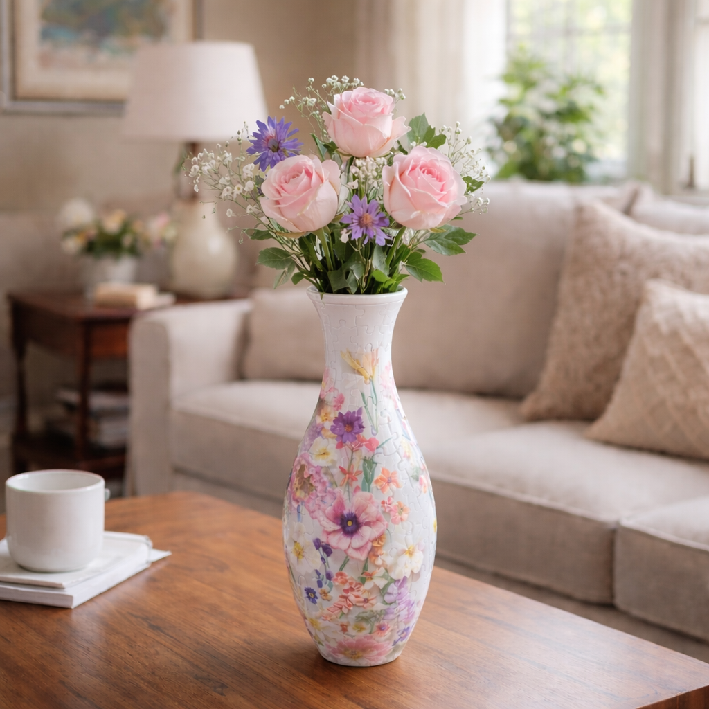 PuzzleCraft Decorative Flower Vase