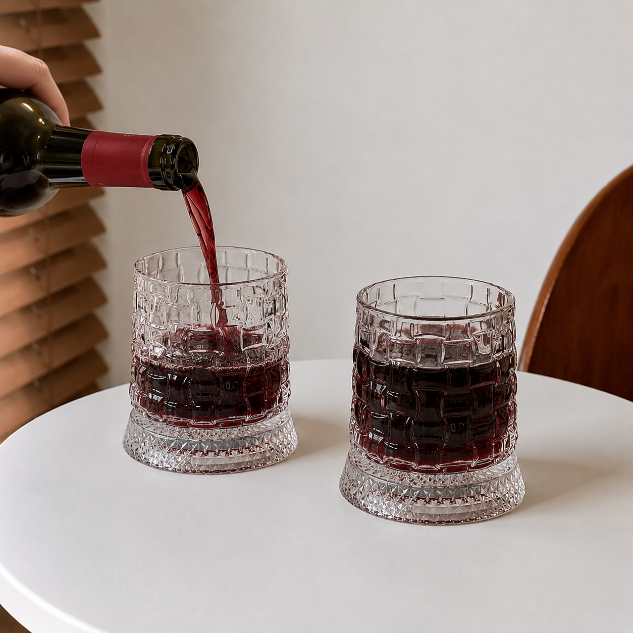 Mesmerizing Rotating Base Glasses