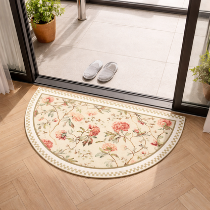 Designer Curved Edge Anti-Skid Floor Mat
