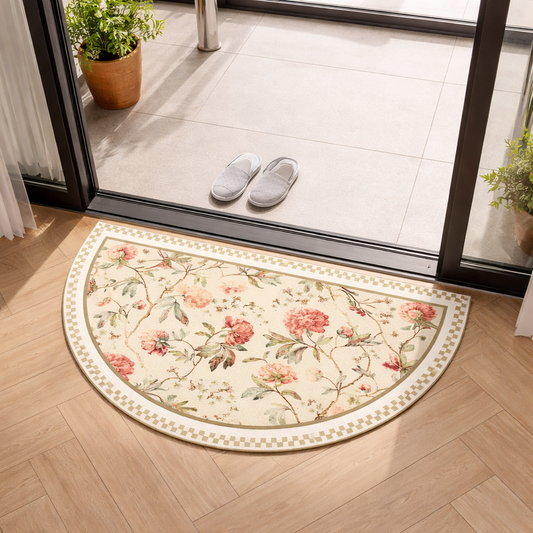 Designer Curved Edge Anti-Skid Floor Mat