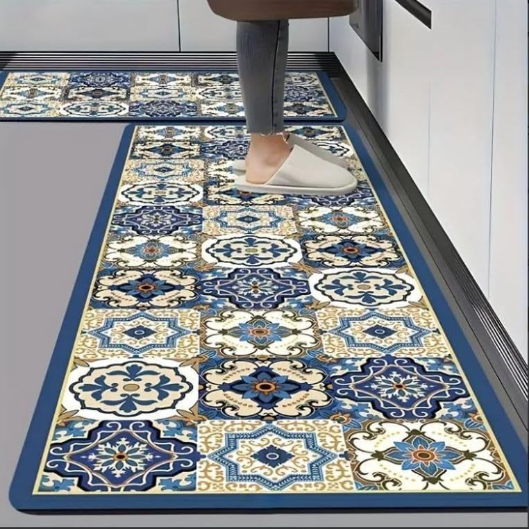 Premium L-Shape Anti-Slip Kitchen Mat