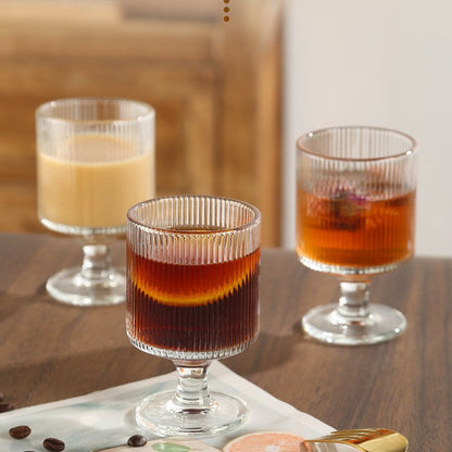 Glassify Premium Ribbed Drink Glasses