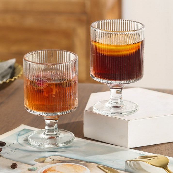 Glassify Premium Ribbed Drink Glasses