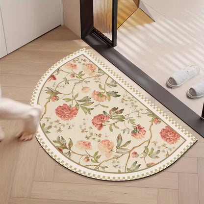 Designer Curved Edge Anti-Skid Floor Mat