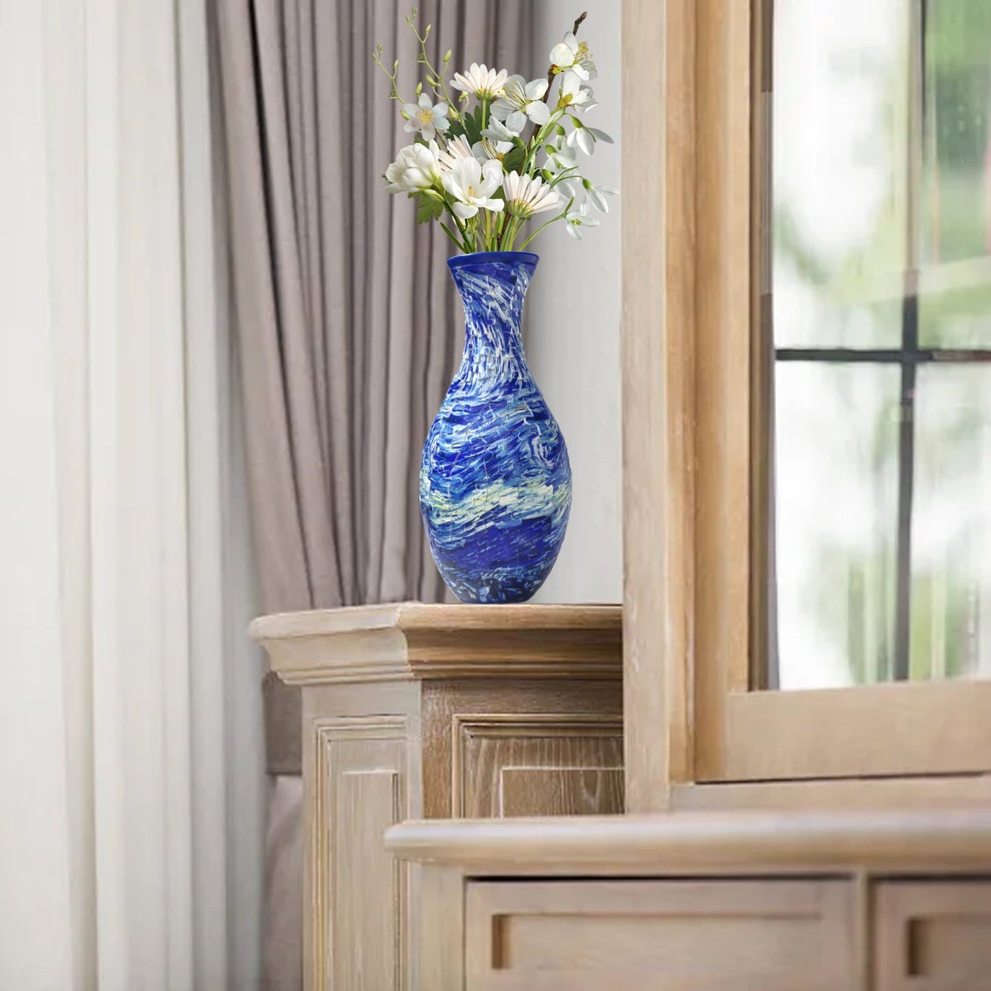PuzzleCraft Decorative Flower Vase