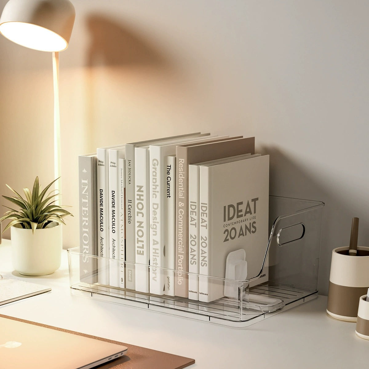 Auto-Sliding Desk Book Holder