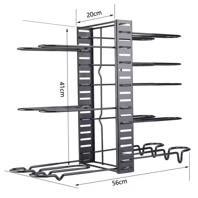 Multi-Layer Pot and Pan Storage Rack