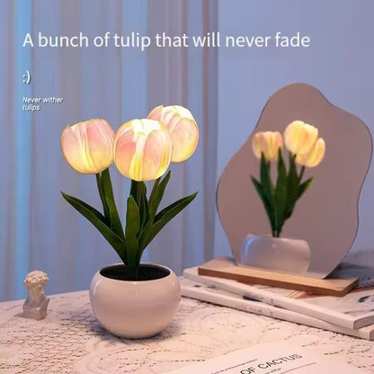 Aesthetic Bloom LED Tulip Lamp