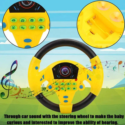 Junior Driver's Interactive Steering Wheel with Light